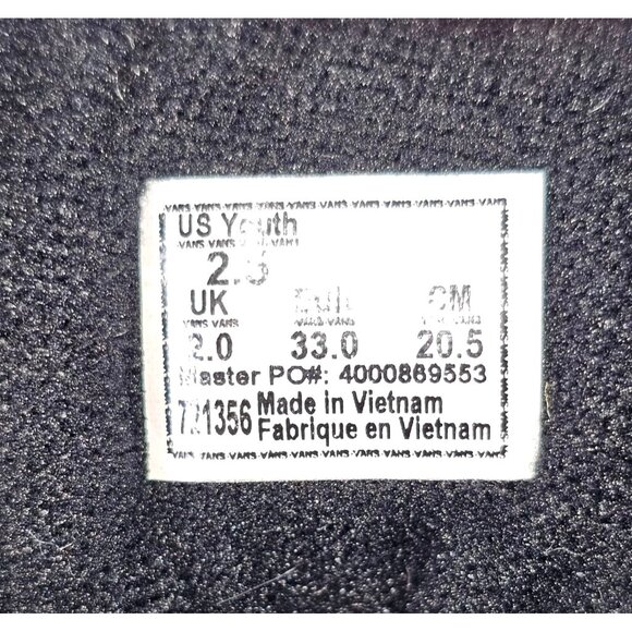 Vans Children Black Canvas Doheny Platform Low Top Sneaker Size 2.5Y  1234 - Picture 8 of 16